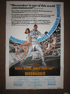 MOONRAKER  Review  Original MOVIE POSTER > 1979 James Bond 007  • $70